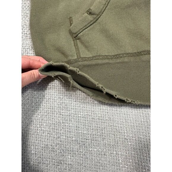 Y2K American Eagle Hoodie Men Large Green Distressed Stained Faded Grunge Skater - Picture 16 of 16